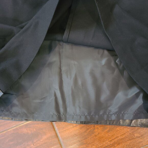 Talbots Woman‎ Pencil Skirt Black Lamb Skin Front Jersey Knit Back Size 16W NWOT - Picture 8 of 9